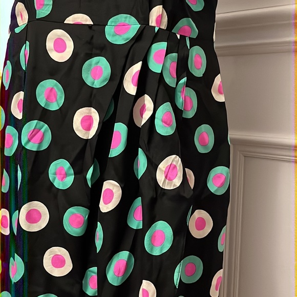 Vintage Louis Féraud coloured polka dot silk dress - Picture 3 of 8